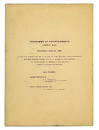 original heavy card stock "ladies day" program made for chicago athletic association building, dated april, 24, 1895.