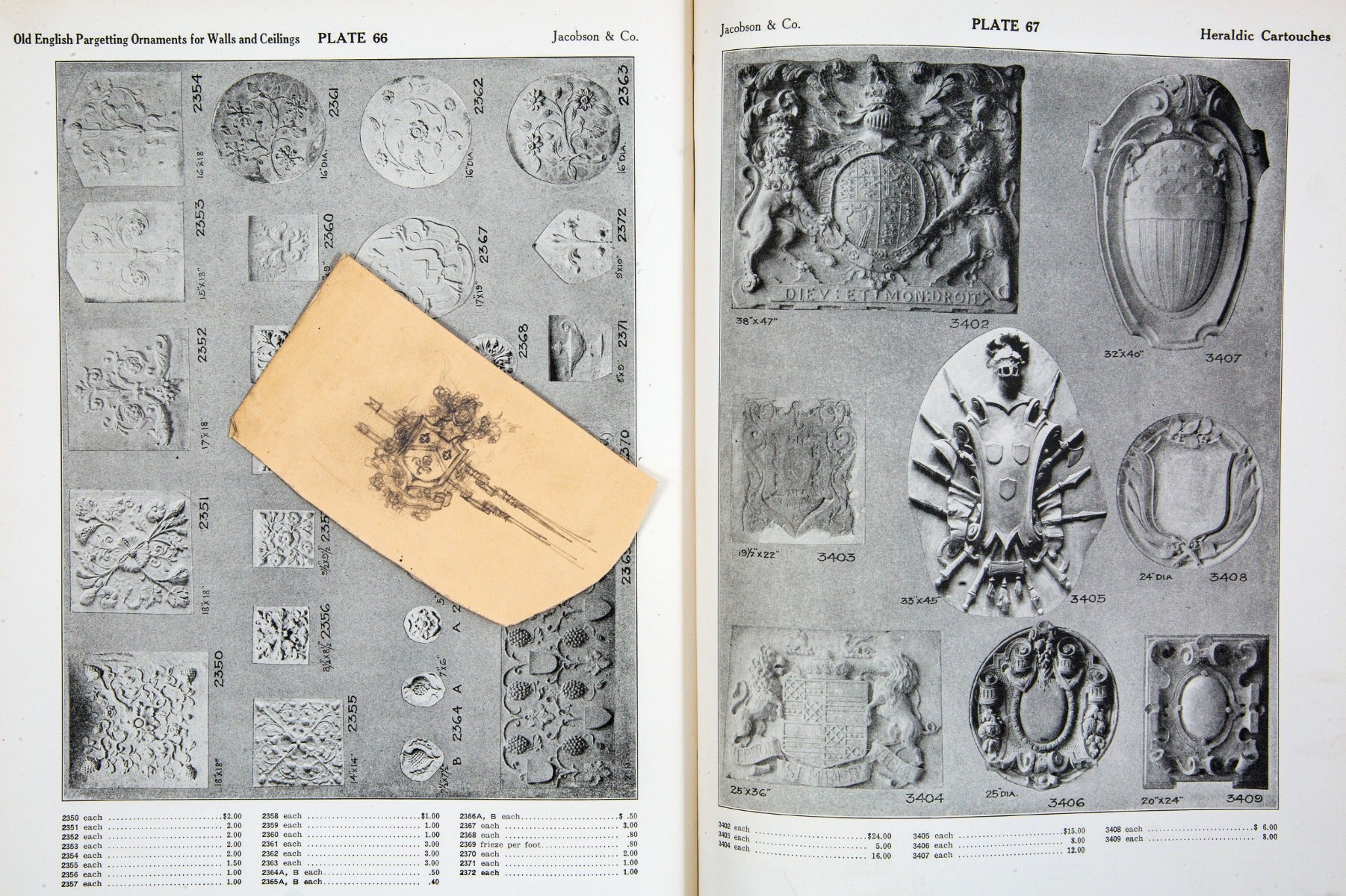 original and intact odin j. oyen-signed 1916 ornament catalog for jacobson and company, new york