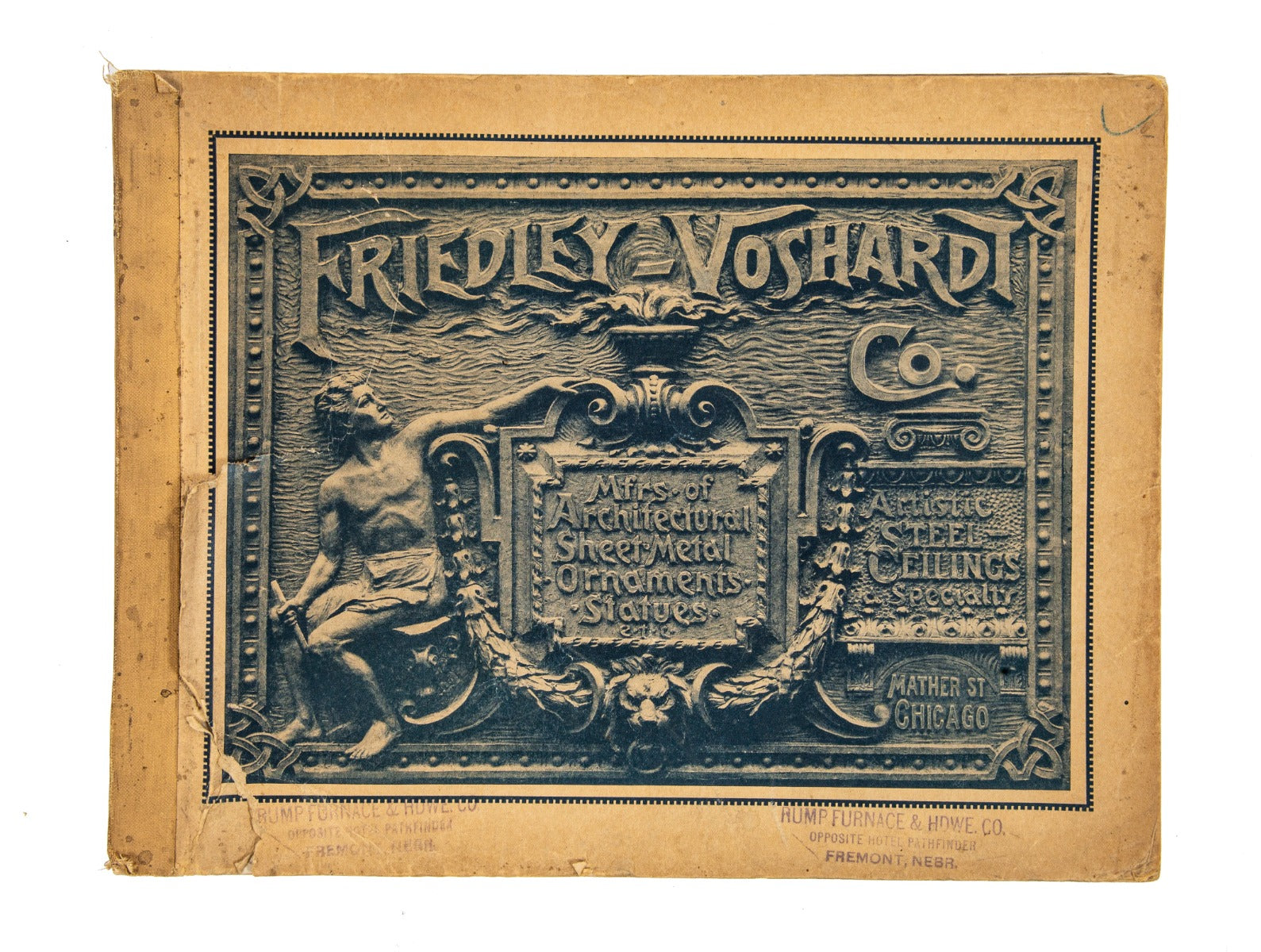 early 20th century original friedley-voshardt artistic ceiling catalog with other sheet metal ornaments