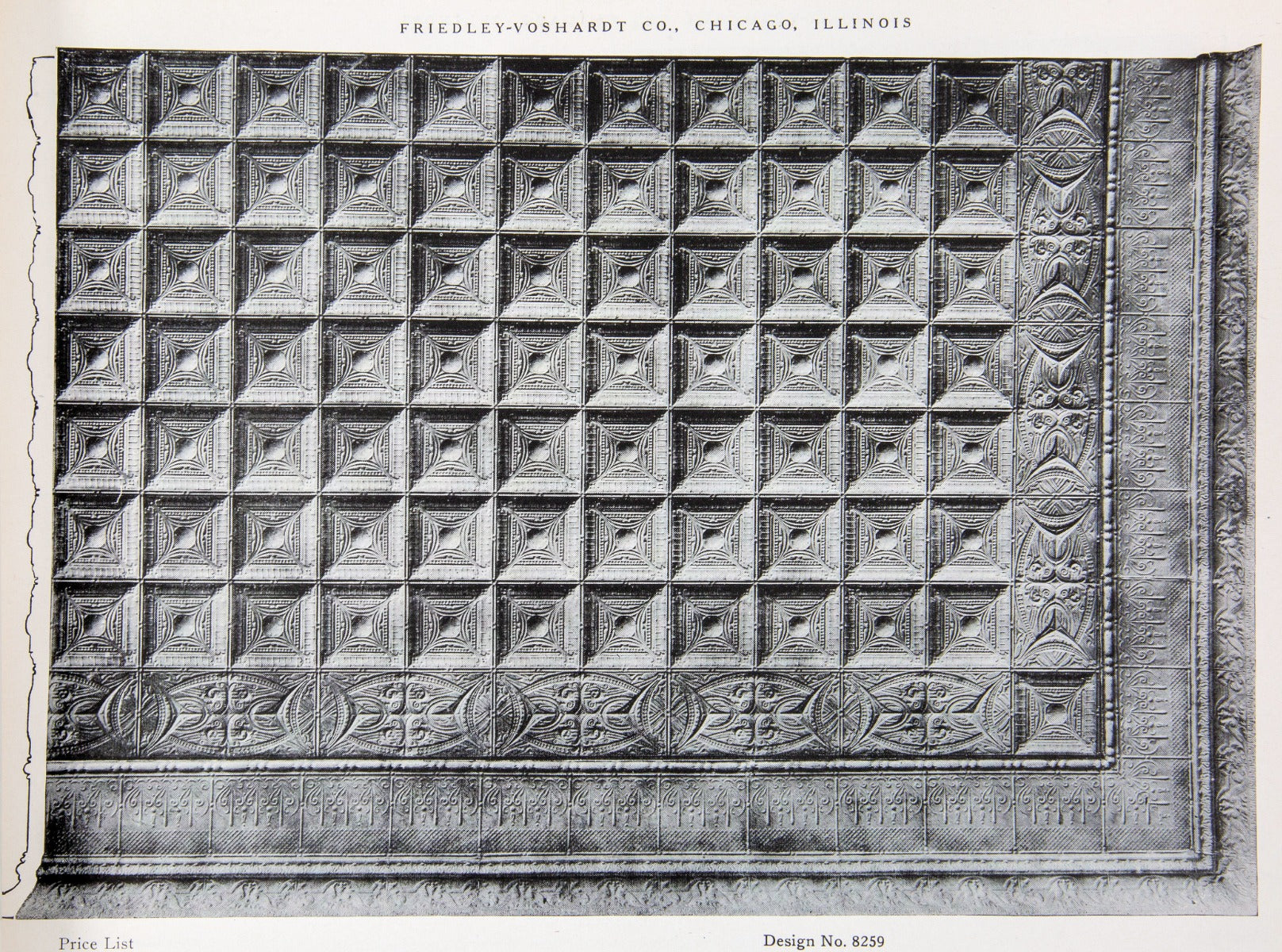 early 20th century original friedley-voshardt artistic ceiling catalog with other sheet metal ornaments