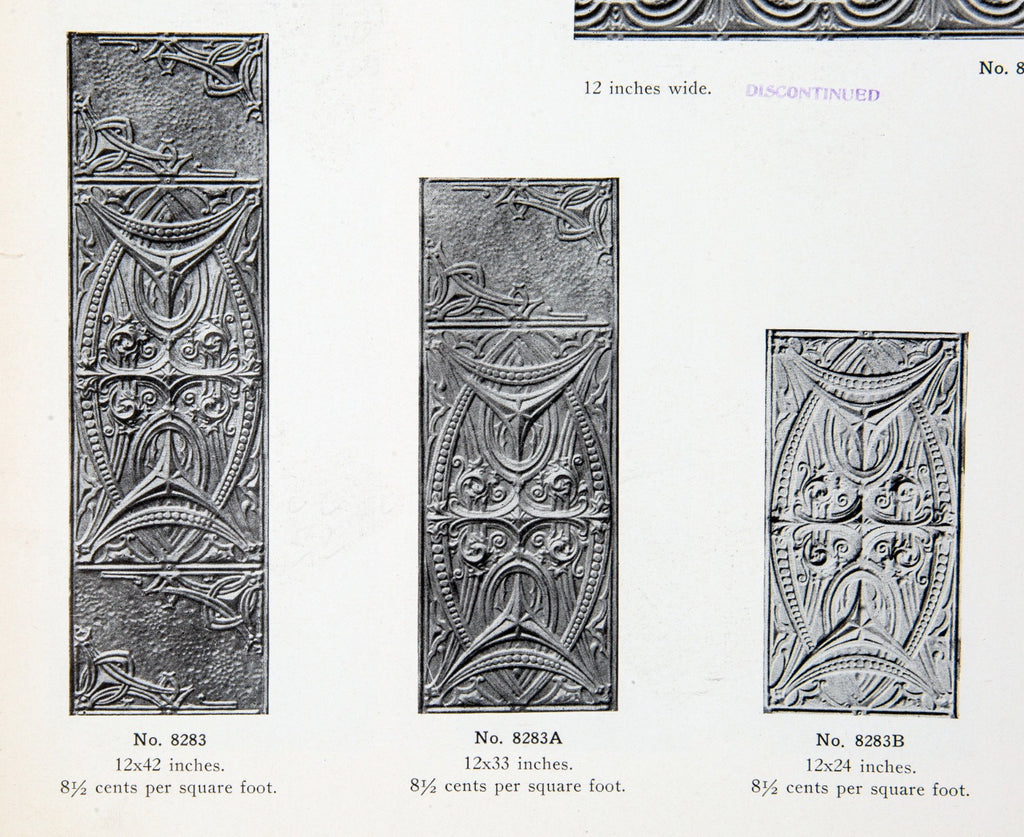 early 20th century original friedley-voshardt artistic ceiling catalog with other sheet metal ornaments