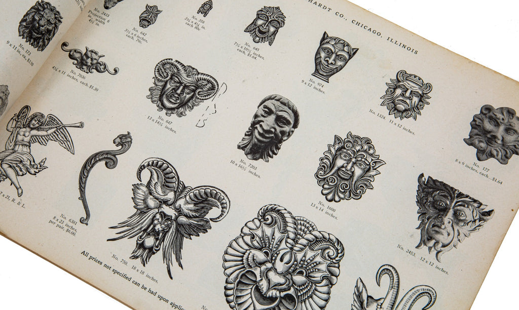 rare early 20th century original and intact profusely illustrated chicago-based friedley-voshardt ornamental metal catalog