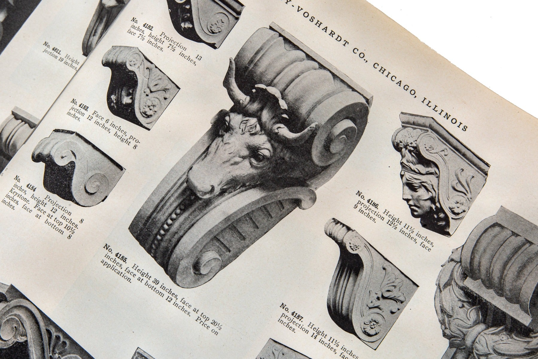 rare early 20th century original profusely illustrated chicago-based friedley-voshardt ornamental metal catalog