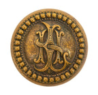 highly sought after original 1890s salvaged chicago monogrammed cast brass doorknob from clinton j. warren's lexington hotel