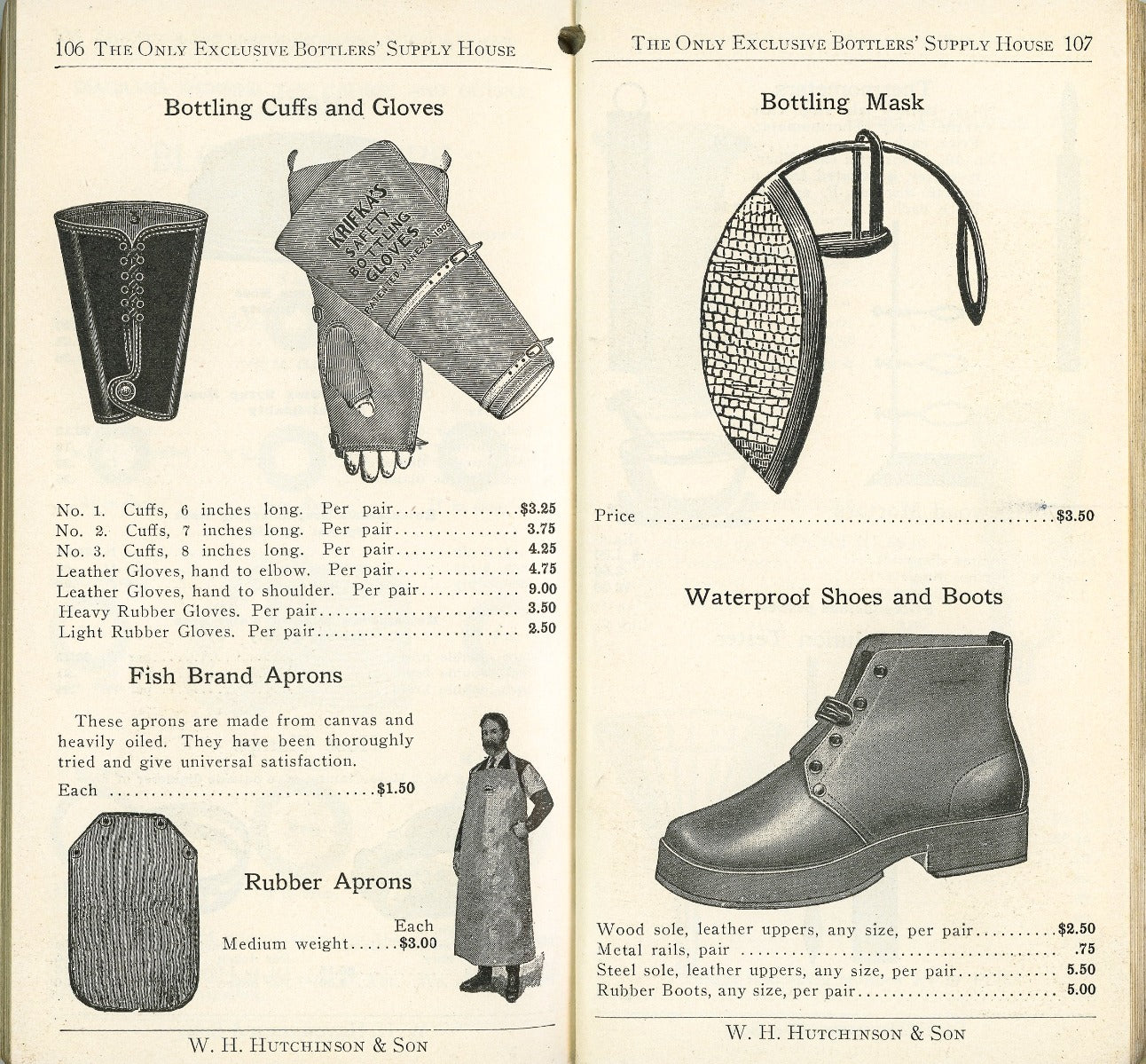 rare c. 1920 wiliam h. hutchinson pocket book soda water supply catalog and price list featuring colored plain and decorated bottle caps
