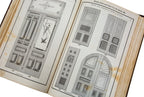 highly detailed c. 1892 huttig sash and door company "book of designs" containing exterior and interior architectural designs