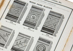 highly detailed c. 1892 huttig sash and door company "book of designs" containing exterior and interior architectural designs