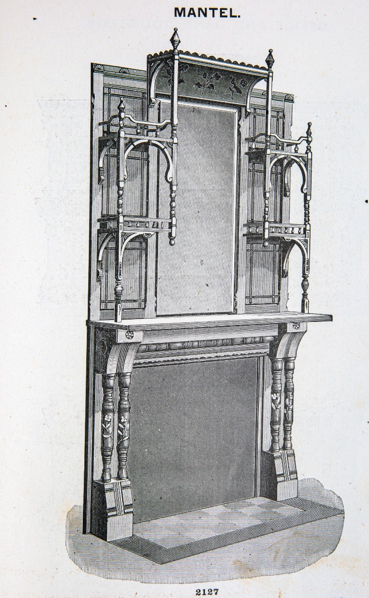 highly detailed c. 1892 huttig sash and door company "book of designs" containing exterior and interior architectural designs