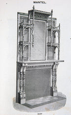 highly detailed c. 1892 huttig sash and door company "book of designs" containing exterior and interior architectural designs