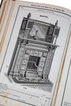 highly detailed c. 1892 huttig sash and door company "book of designs" containing exterior and interior architectural designs