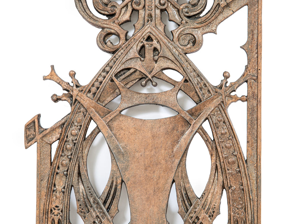 original 1890s sullivanesque style ornamental cast iron plymouth building staircase baluster executed by winslow brothers