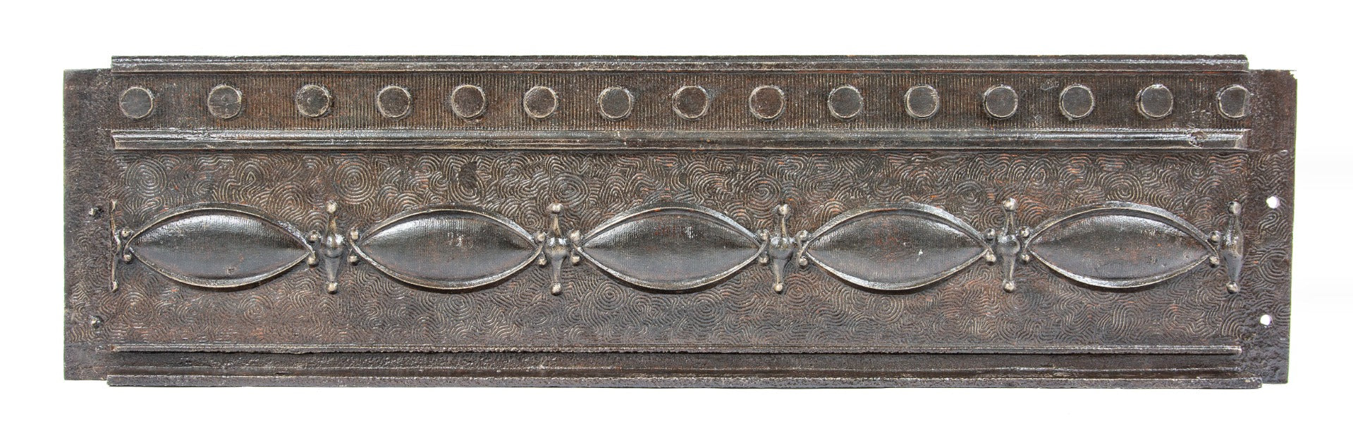 rare simeon b. eisendrath-designed ornamental cast iron plymouth building interior staircase riser