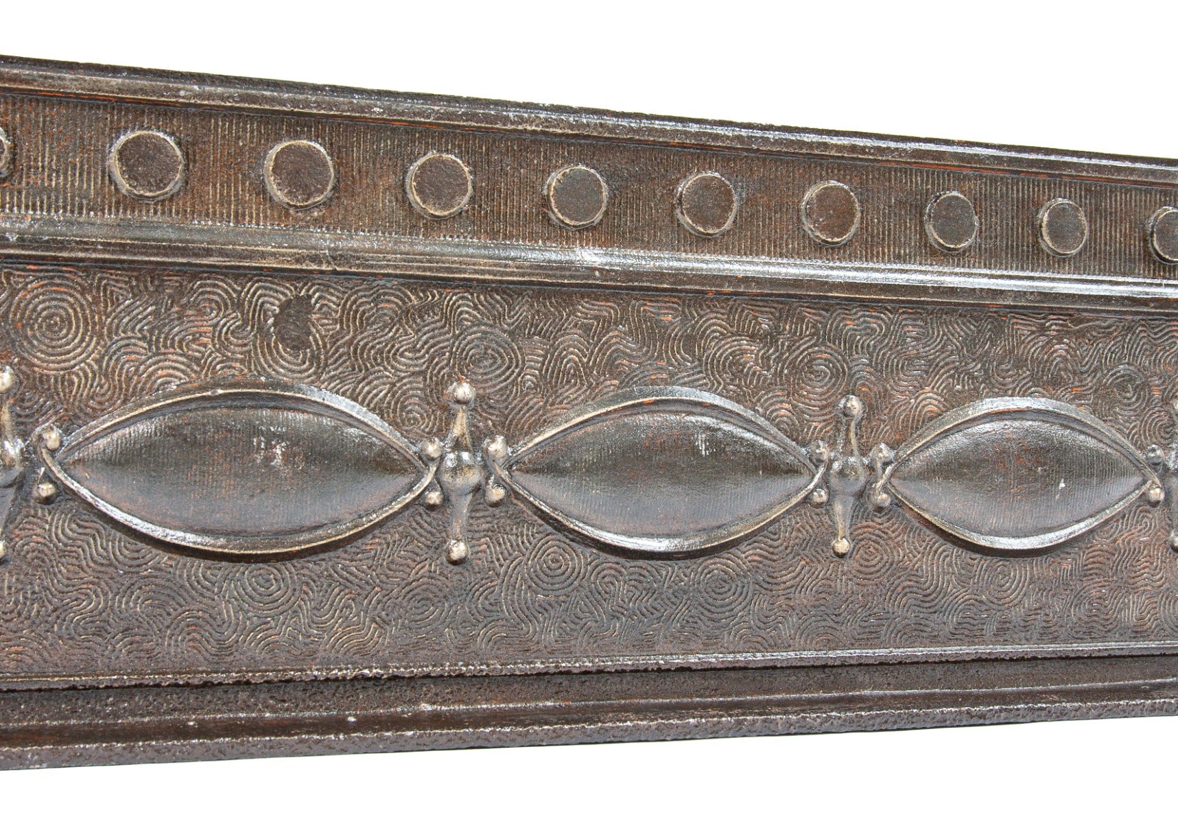 rare simeon b. eisendrath-designed ornamental cast iron plymouth building interior staircase riser