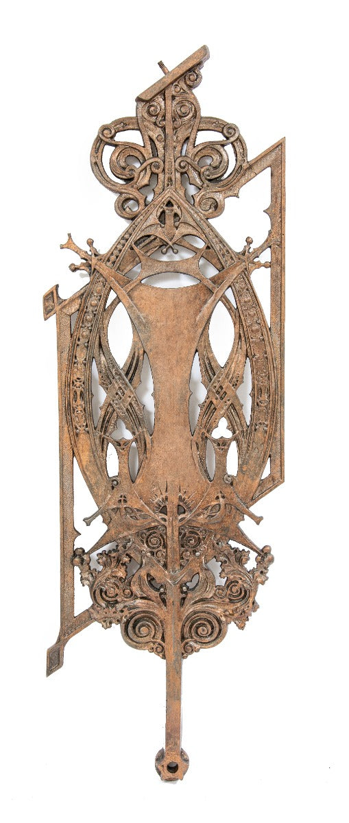 original 1890s sullivanesque style ornamental cast iron plymouth building staircase baluster executed by winslow brothers