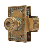 rare later 19th century original holabird and roche-designed custom cast bronze republic building office door unit lock
