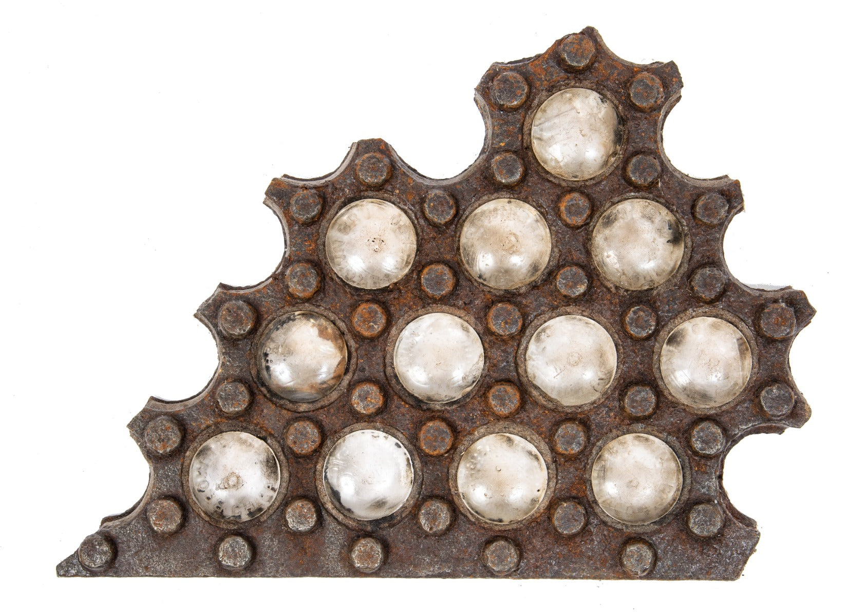 hard to find 1881 salvaged chicago wabash avenue exterior sidewalk vault lens panel fragment by brown brothers