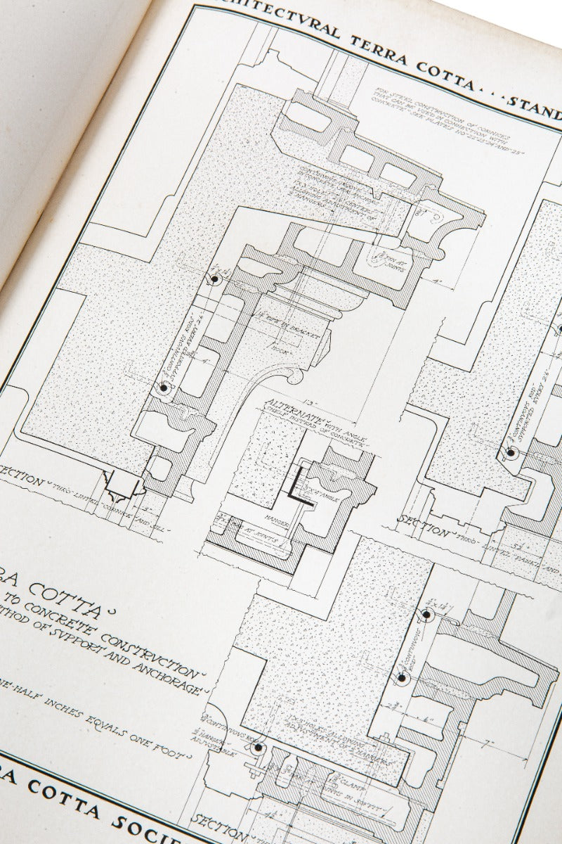 first edition 1914 architectural standard construction book by national terra cotta society