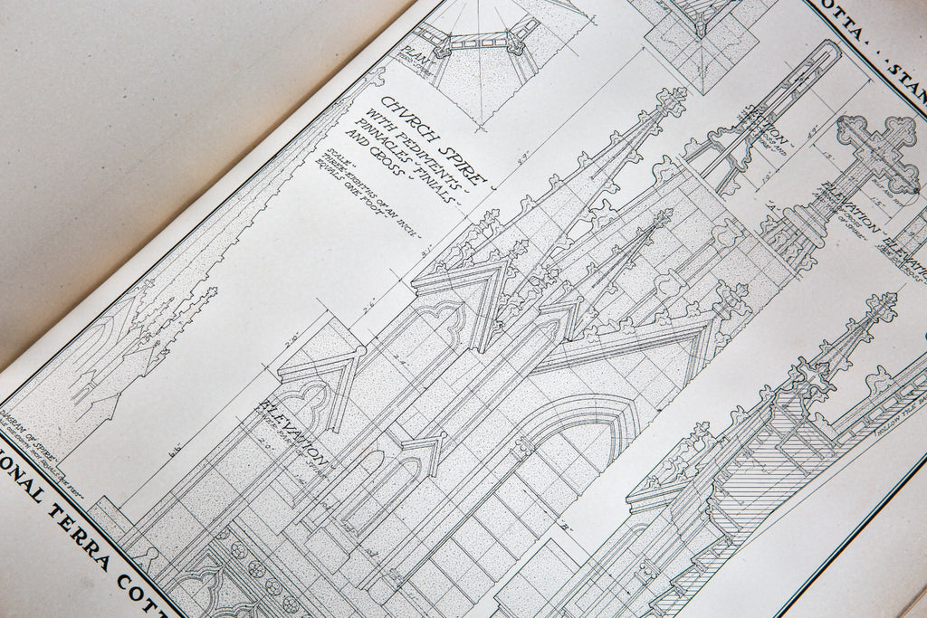 first edition 1914 architectural standard construction book by national terra cotta society
