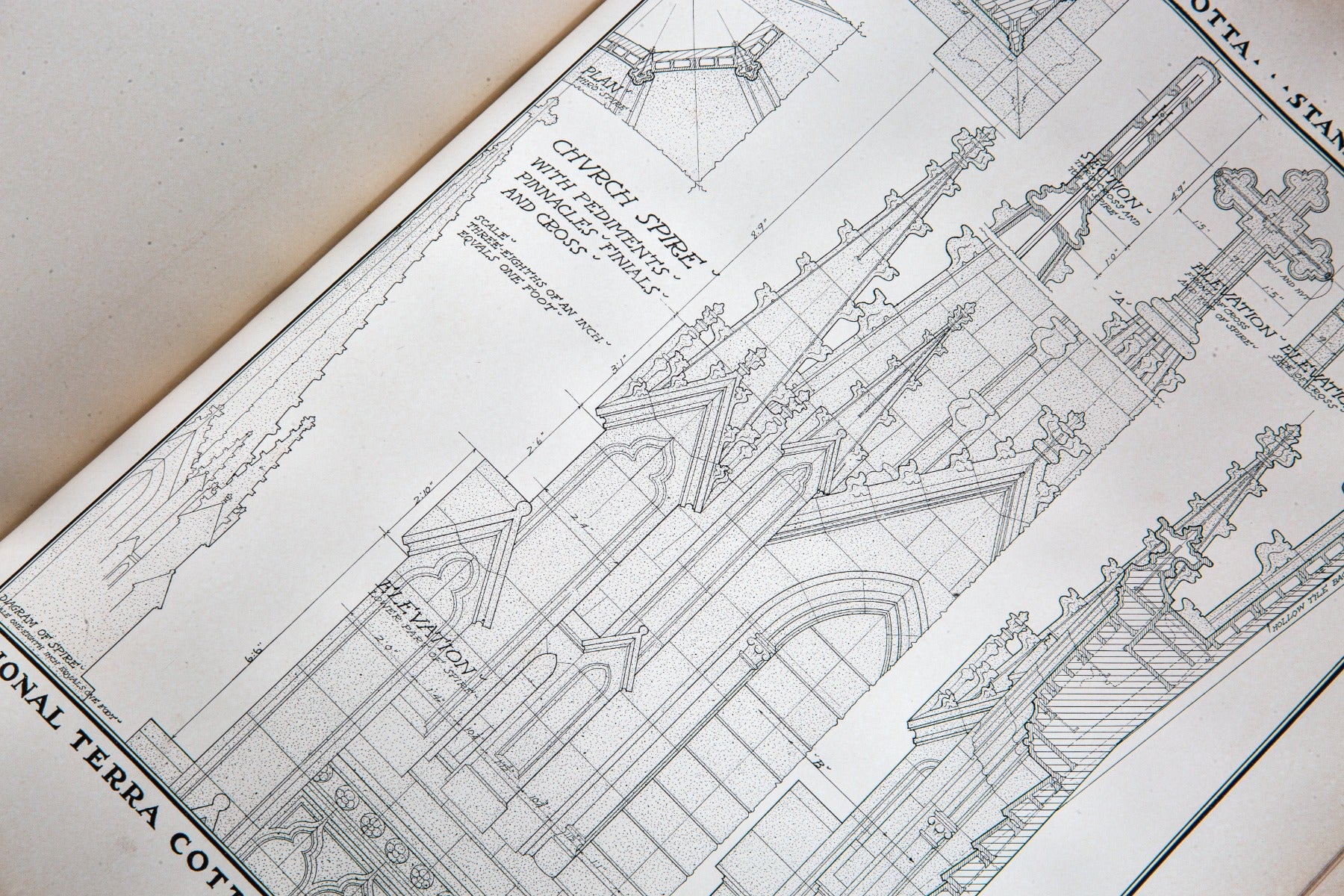 first edition 1914 architectural standard construction book by national terra cotta society