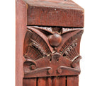 museum-quality 1881 john edelmann-designed carved mahogany wood levi strauss house plinth block
