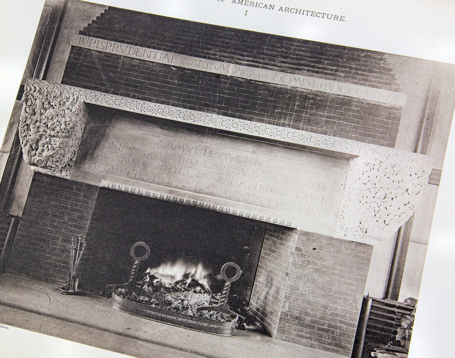 original monograph of h.h. richardson’s austin hall, harvard law school, cambridge, mass., from the architectural library of william le baron jenney.