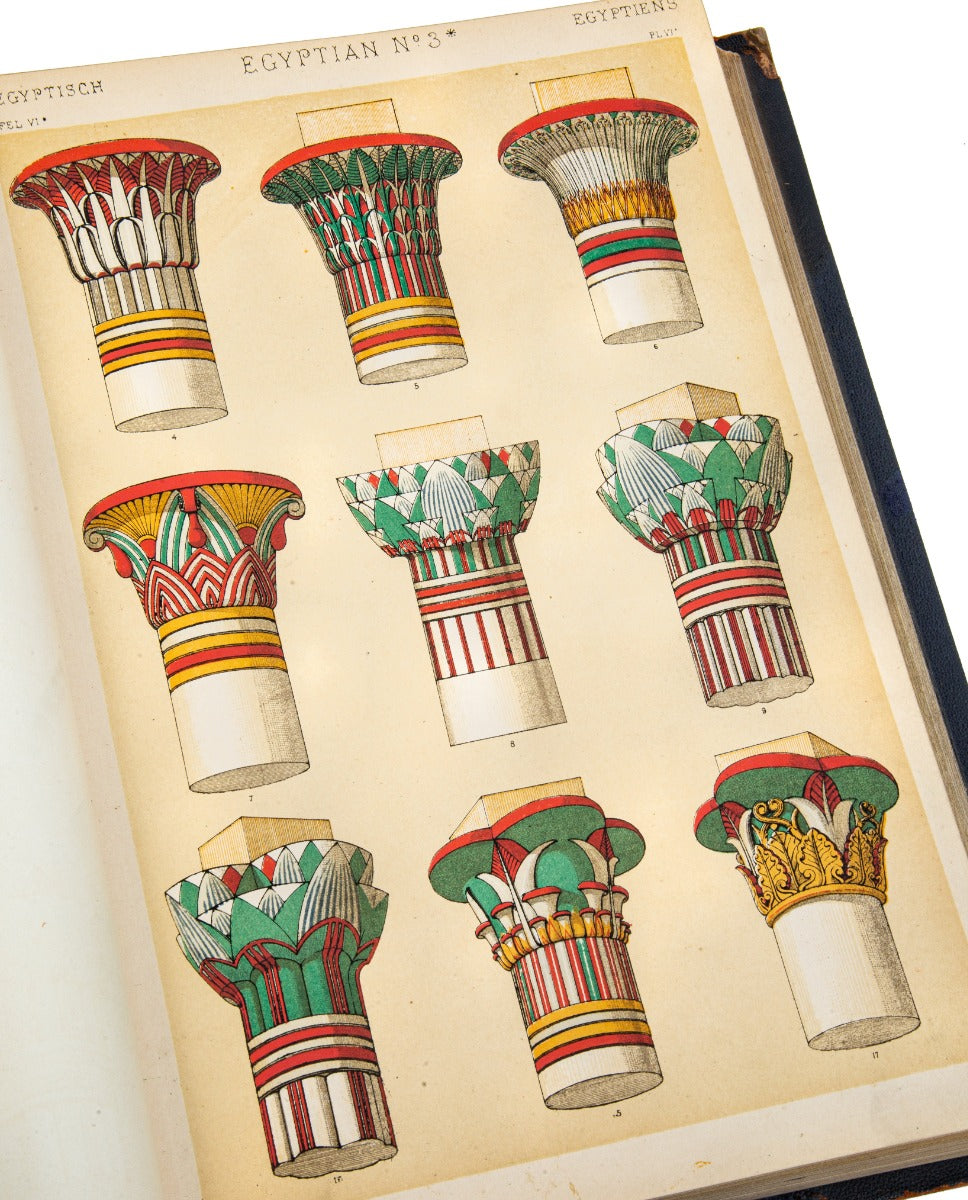 exceedingly rare intact first edition of owen jones grammar of ornament, day and sons, lithographers to the queen,  london