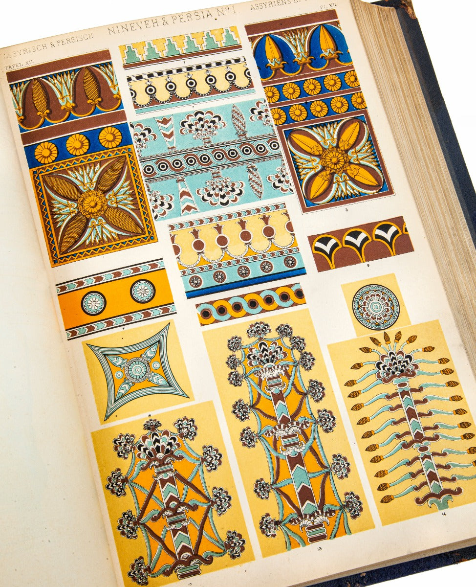 exceedingly rare intact first edition of owen jones grammar of ornament, day and sons, lithographers to the queen,  london