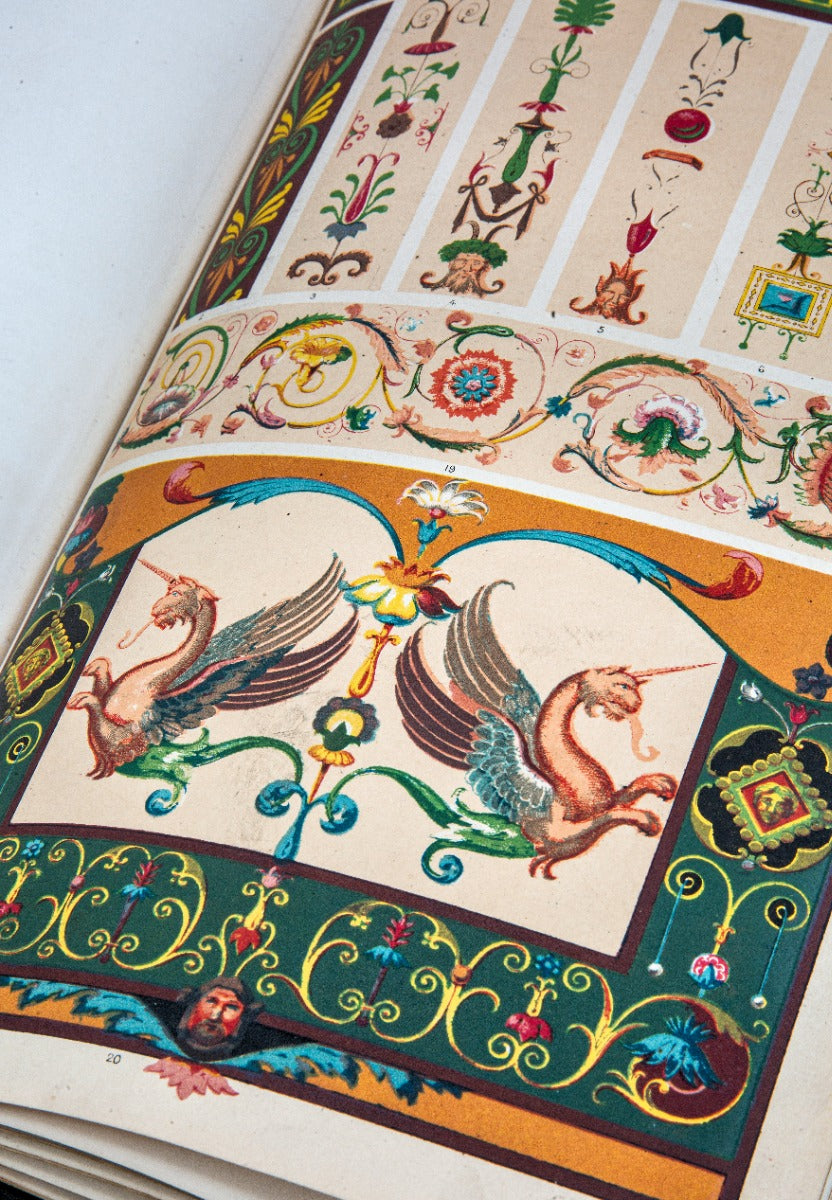 exceedingly rare intact first edition of owen jones grammar of ornament, day and sons, lithographers to the queen,  london