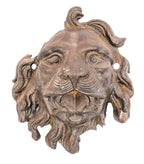 rare museum-quality ornamental cast iron lionhead salvaged from george h. johnson's 1860 milwaukee iron block building