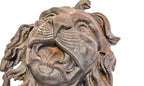 rare museum-quality ornamental cast iron lionhead salvaged from george h. johnson's 1860 milwaukee iron block building