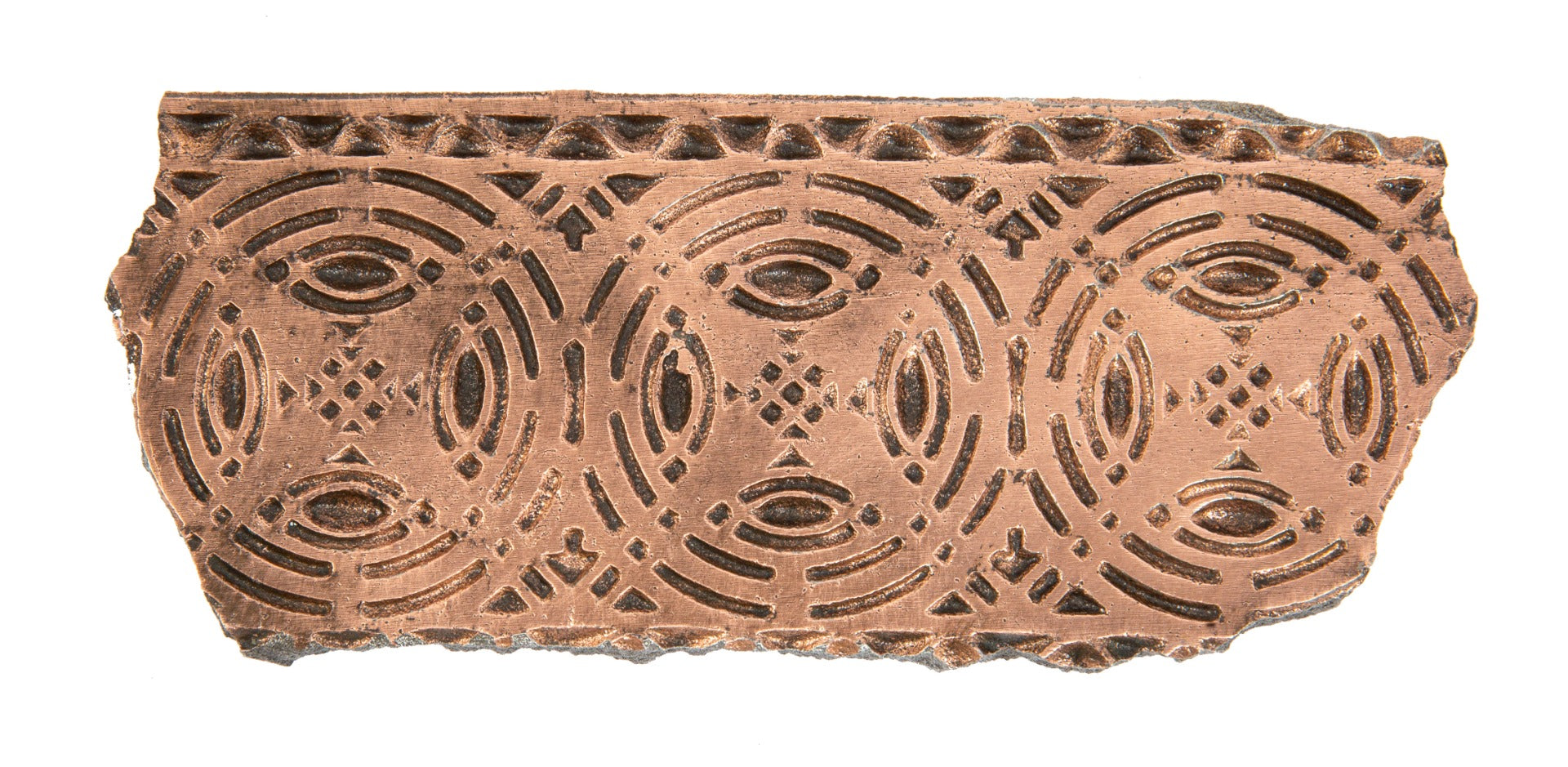 original diminutive copper-plated chicago stock exchange building interior staircase riser fragment designed by louis h. sullivan