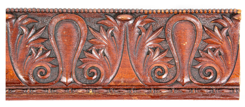 henry ives cobb-designed original 1893 hand-carved mahogany wood trim section from chicago athletic association building