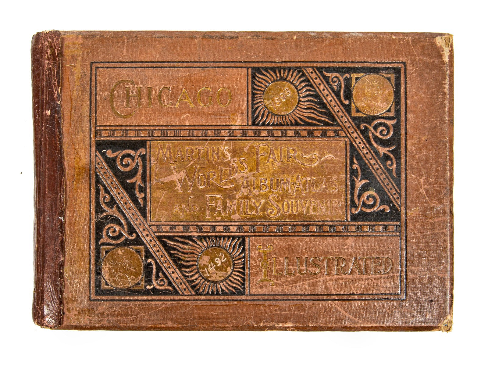 one of two martin's 1893 columbian world fair album atlas and family souvenir chicago
