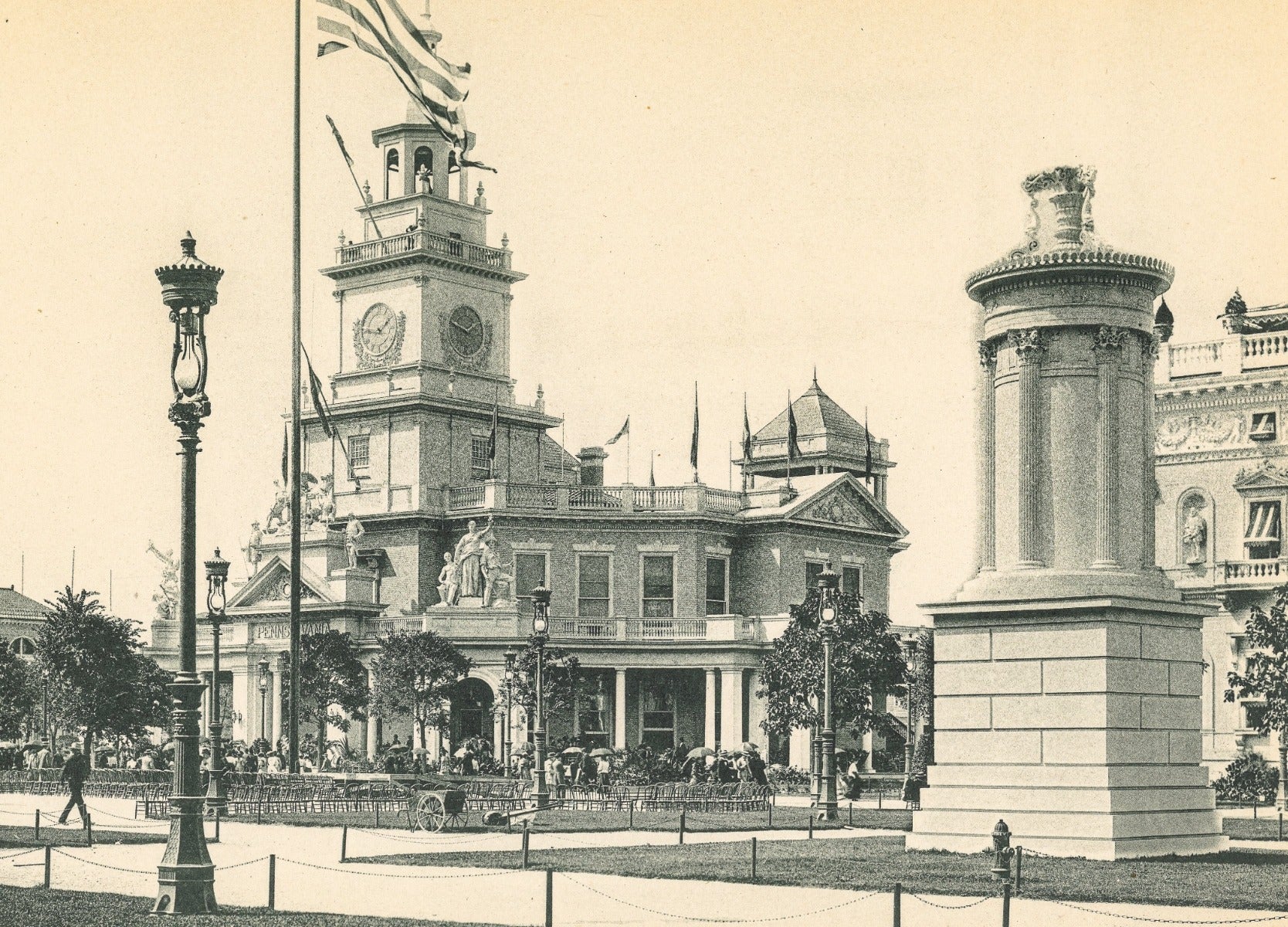 1894-95 original charles b. atwood-designed ornamental cast iron access panel from a chicago world's fair or columbian exposition