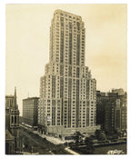 matching set of original holabird and root-designed ornamental cast iron palmolive building interior lobby doorknobs