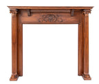 highly desirable thoroughly refinished 19th century antique american stained birch wood salvaged chicago fireplace mantel