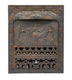 all original and fully functional 19th century salvaged chicago copper-plated cast iron fireplace mantel dawson gas insert