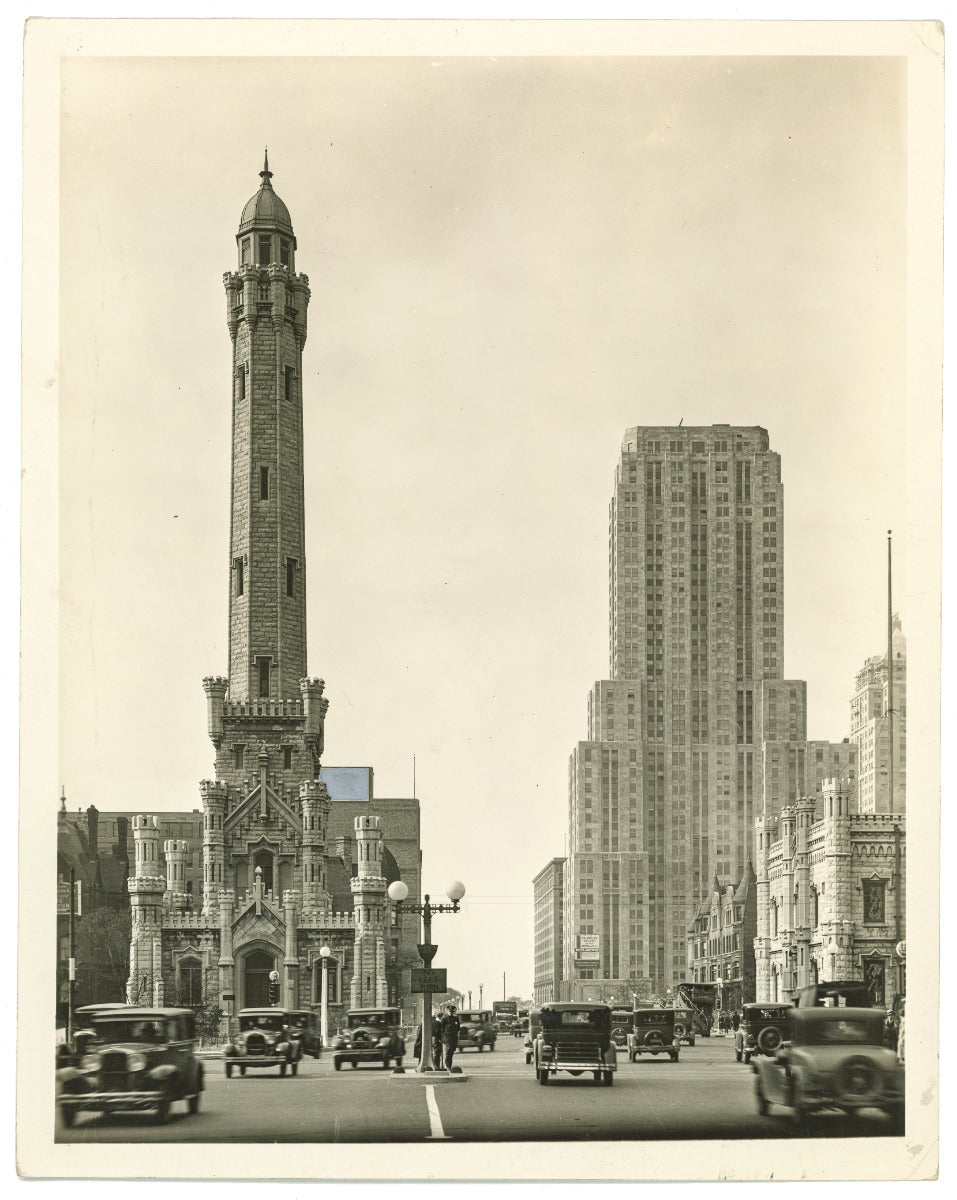 matching set of original holabird and root-designed ornamental cast iron palmolive building interior lobby doorknobs