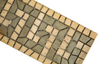 original 19th century mosaic 3 x 6 inch lobby floor border tile salvaged from theodore link's st. louis union station