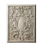 oversized claude and starck-designed sullivanesque style reinforced cast resin carnegie library panel with white enameled finish