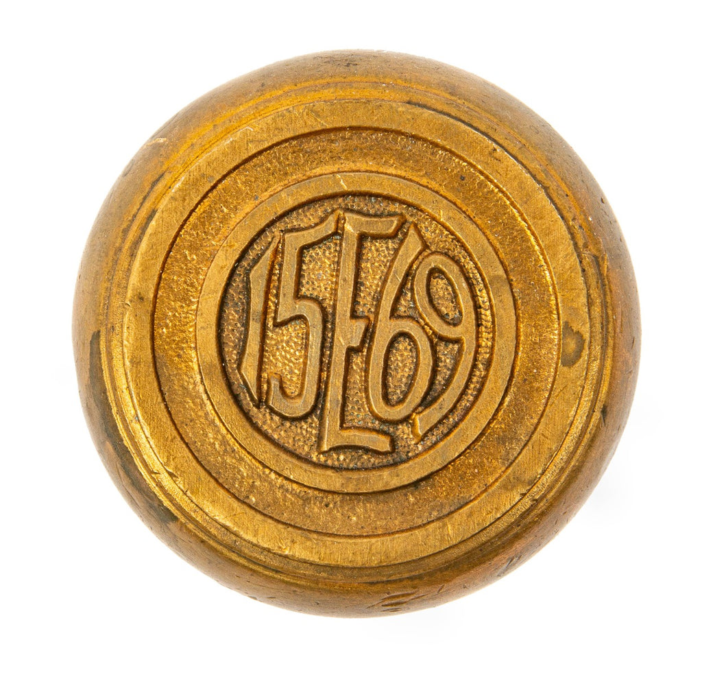 c. 1927 ornamental cast bronze metal emblematic interior westbury hotel doorknob with graduating concentric rings