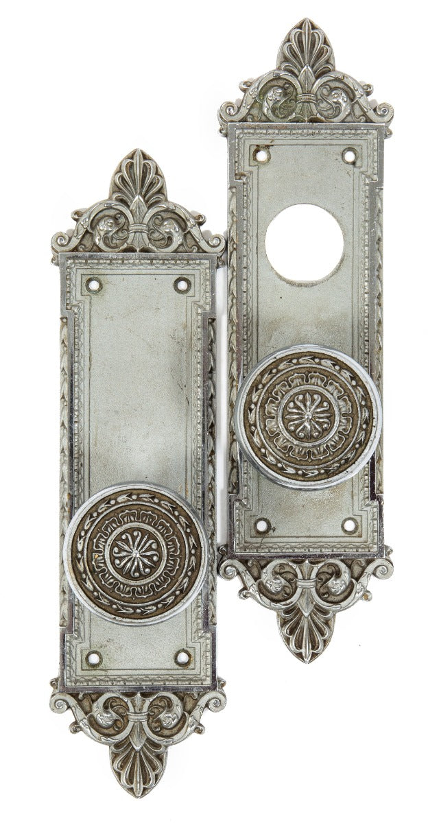 matching ornamental cast aluminum first national bank building office door hardware robbed by john dillinger in 1934