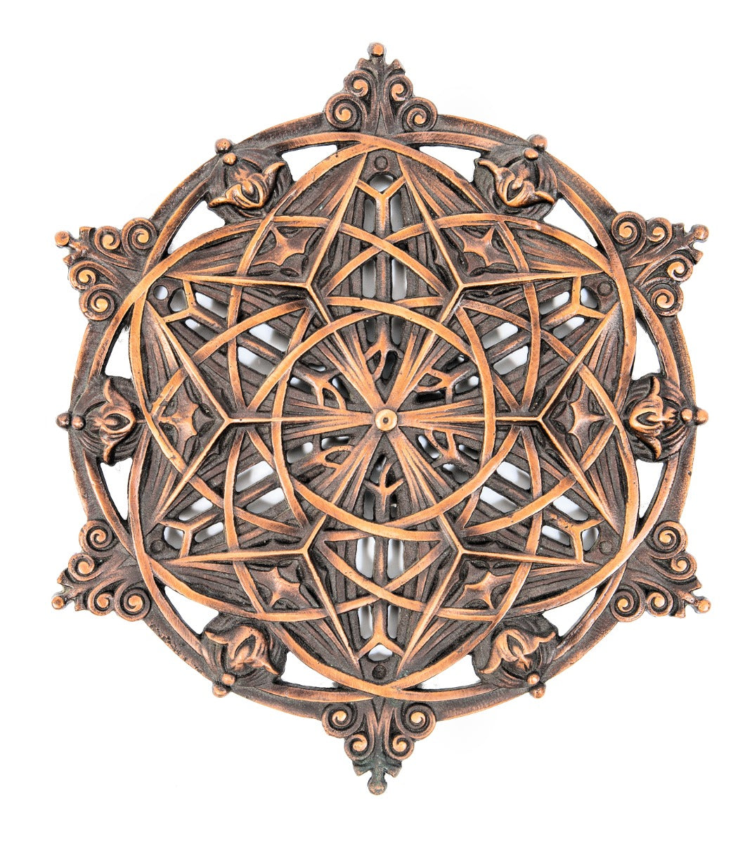 faithfully recreated louis h. sullivan-designed guaranty building interior lobby elevator medallion