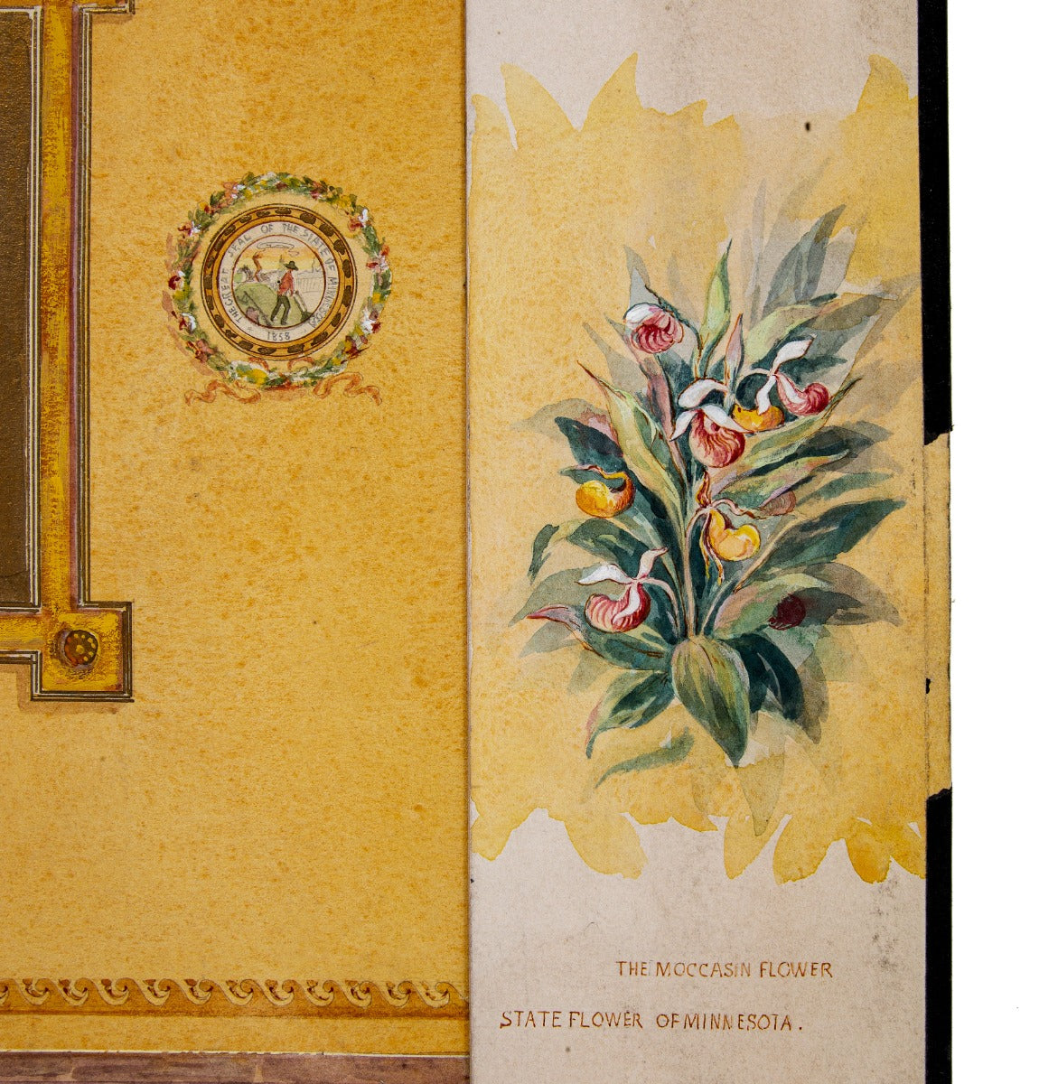 exceptional early 20th century oversized signed odin j. oyen studios minnesota courthouse watercolor rendering with original mat board and stamp