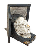 unusual american depression-era folk art birdhouse with salvaged milwaukee theater figural corbel