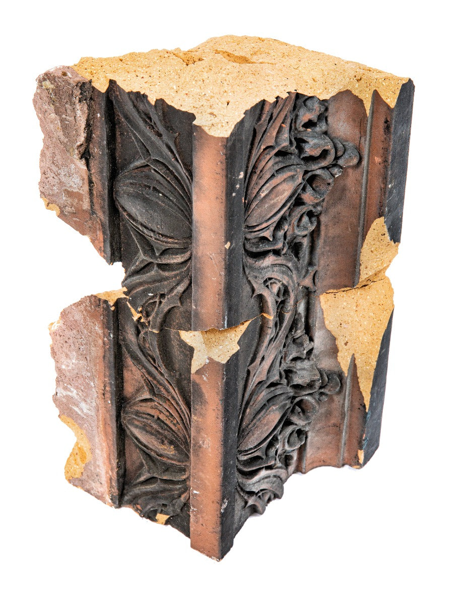original louis h. sullivan-designed 1906 exterior terra cotta cornice fragment salvaged from the felsenthal store and flats