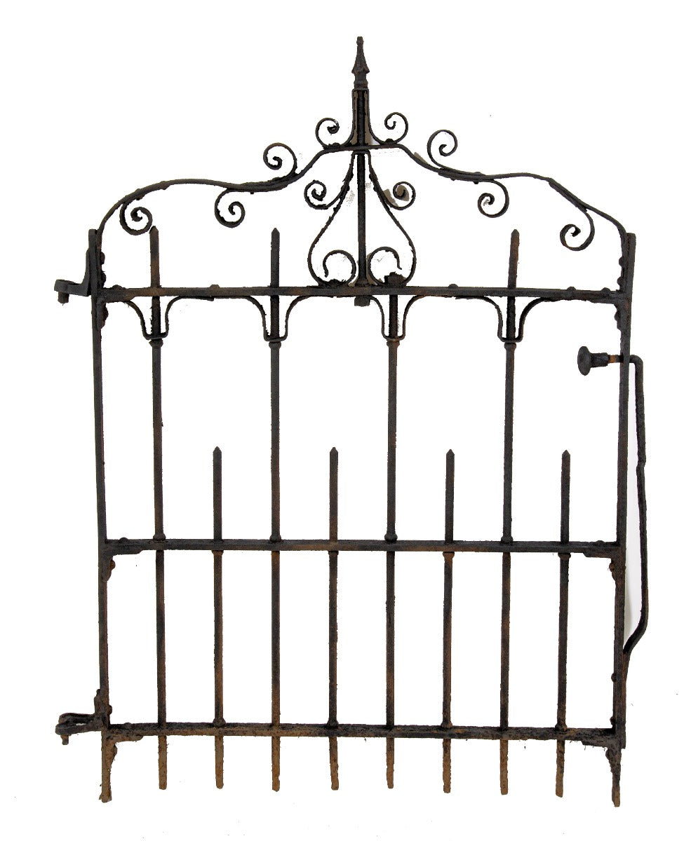 original 1880s barbee iron works nicely weathered and worn salvaged chicago workers cottage exterior gate door