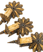 one of three matching hard to find moe-bridges art deco style interior residential cast bronze single light wall sconces with original finish