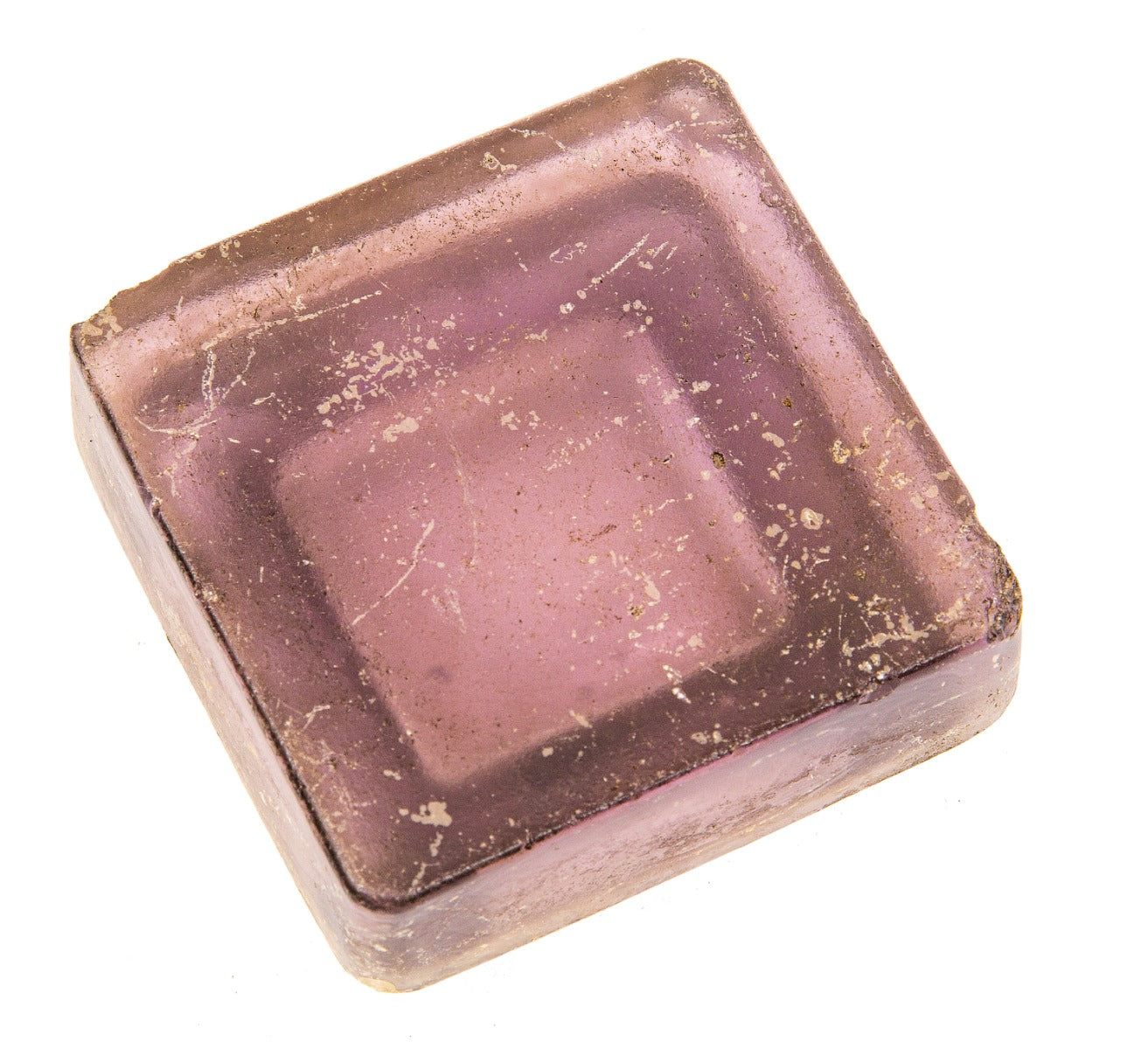 original early 20th centyury "sun purple" glass salvaged chicago city sidewalk pavement light or prism