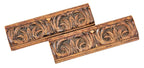 two matching original hand-carved mahogany wood trim sections salvaged from henry ives cobb's chicago athletic association building